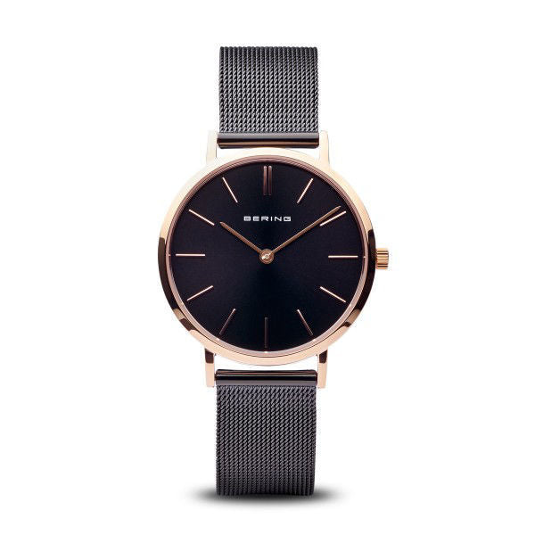 Bering Ultra Slim Black and Rose Watch