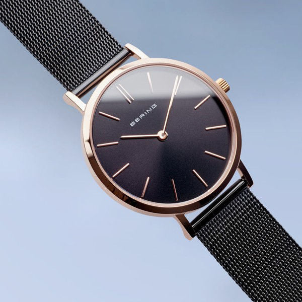Bering Ultra Slim Black and Rose Watch