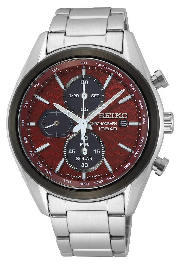 Seiko Chronograph Solar Red Watch