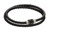 Section Tube Clasp Black Knot Leather Bracelet