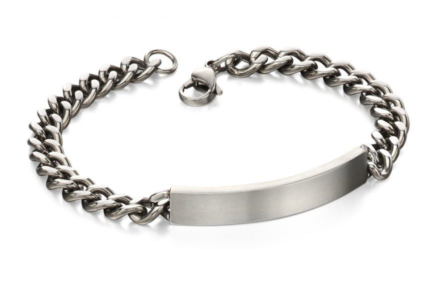 S/STEEL Brushed ID BRACELET