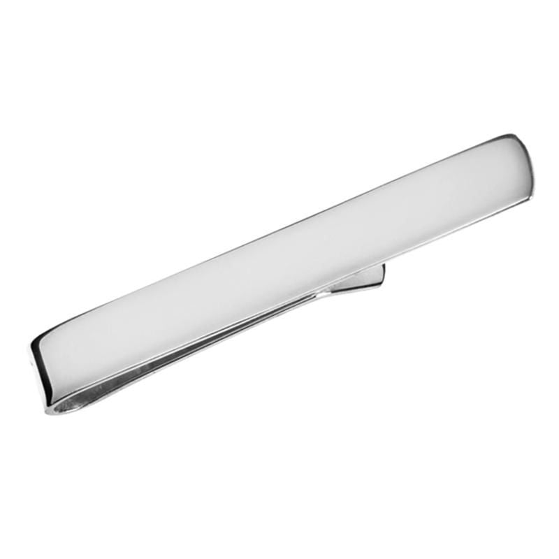 Solid Silver Small Plain Tie Slide