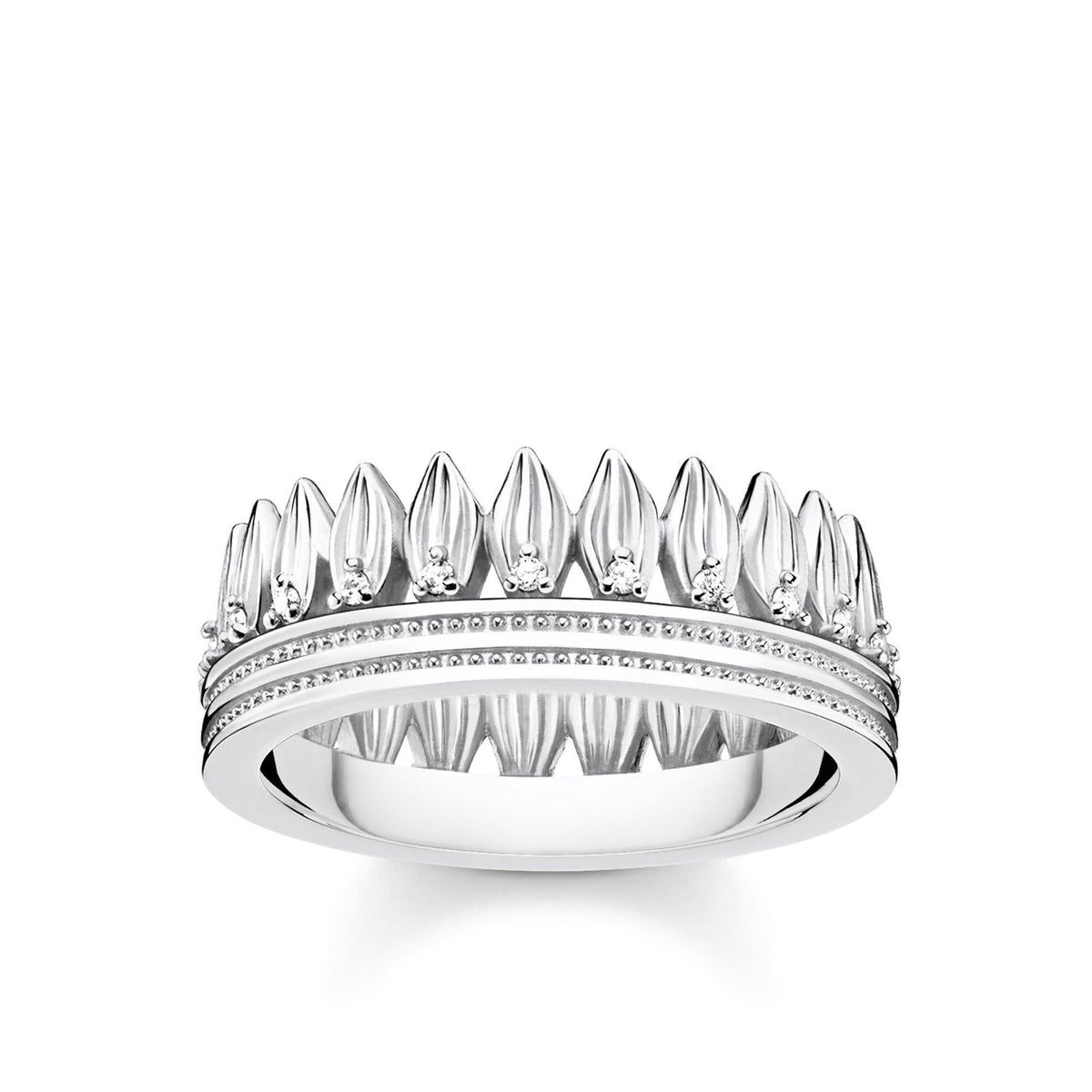 Leaves Crown Ring in Silver