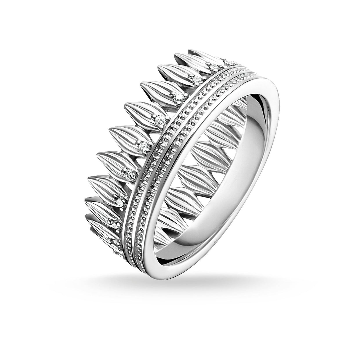 Leaves Crown Ring in Silver