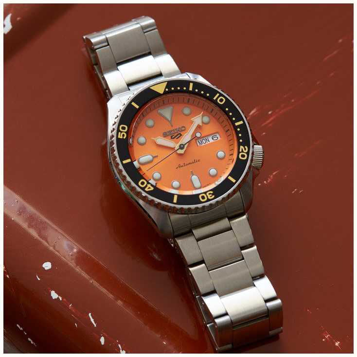 Seiko 5 Sport Automatic Orange Dial Watch