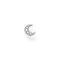 Single Ear Stud Moon Pave