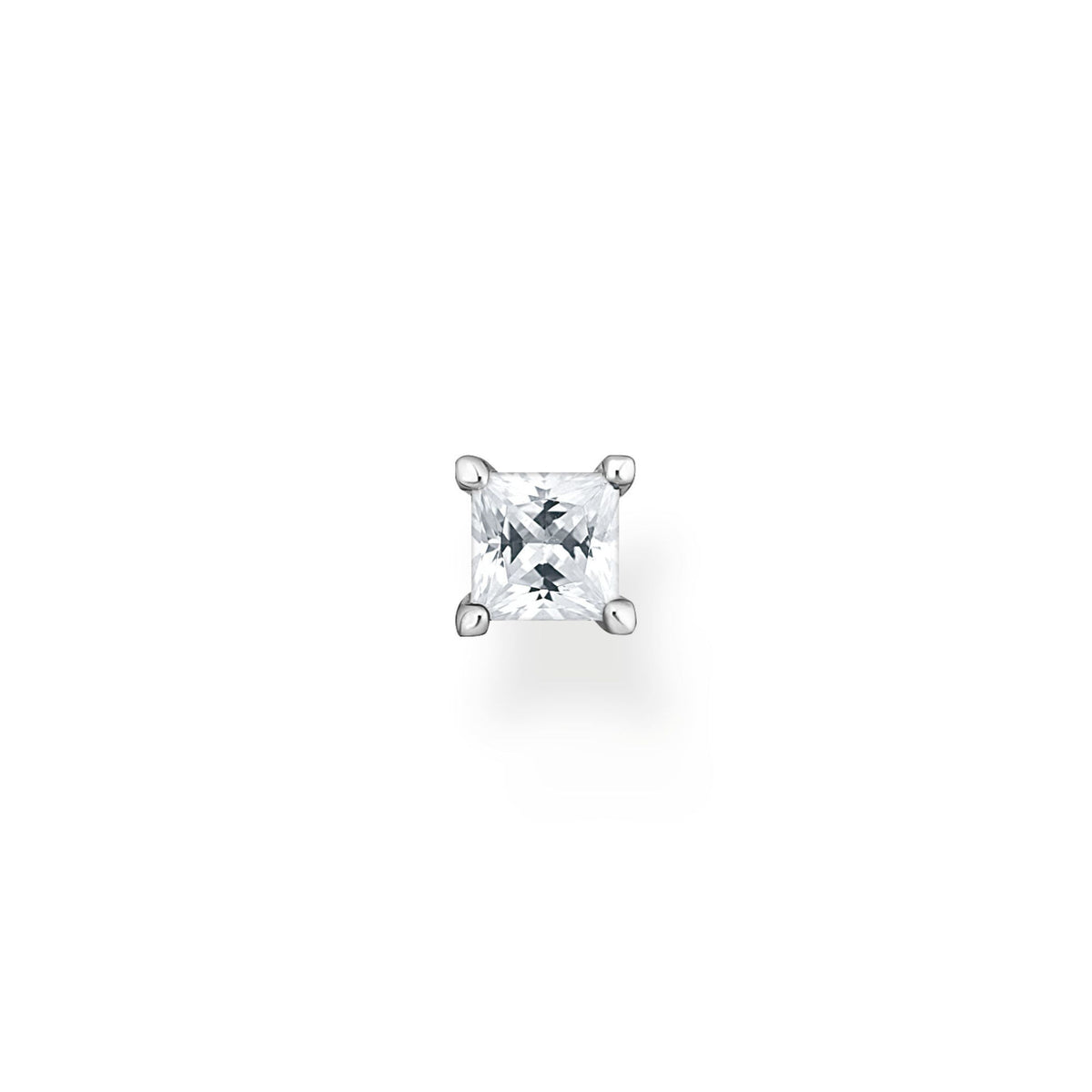 Single Ear Stud With Cubic Zirconia