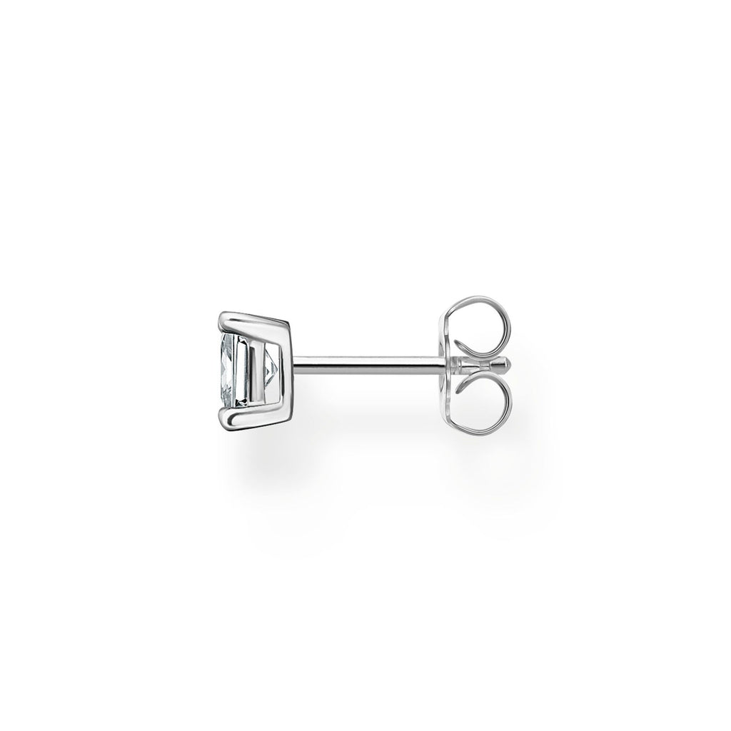 Single Ear Stud With Cubic Zirconia