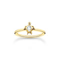Turtle Ring With Cubic Zirconia In Gold