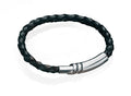 Black Leather Magnetic Bracelet