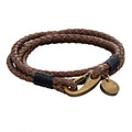 Brown Leather And Bronze Clasp