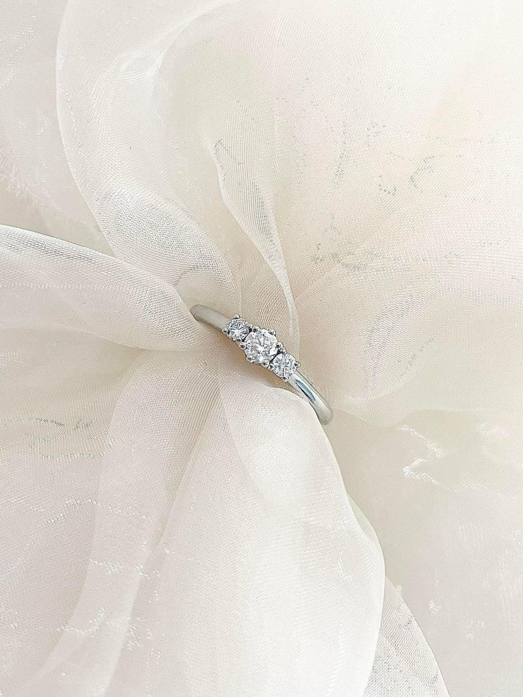 Platinum Three Stone Diamond Ring