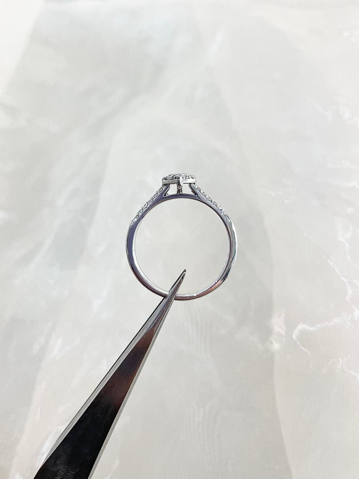9ct White Gold Marquis Diamond Ring