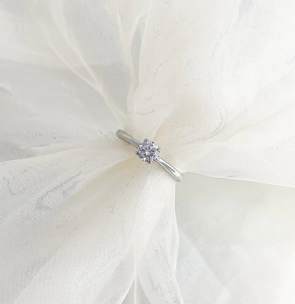 18ct White Gold Diamond Solitaire Ring