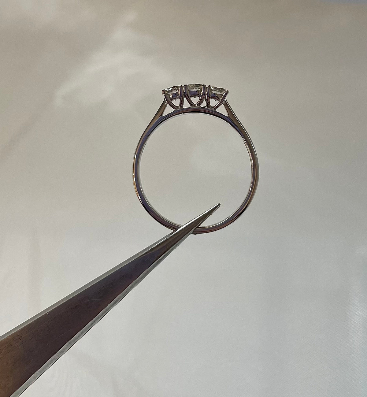 18ct White Gold Three Stone Diamond Ring