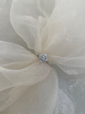 9ct White Gold Diamond Halo Ring