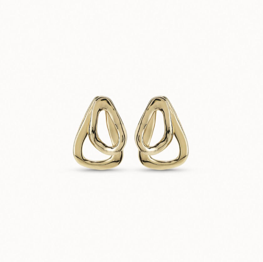 Connected Ear Studs Gold