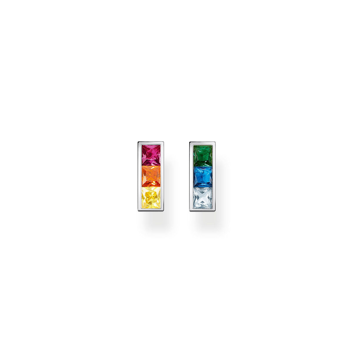 Rainbow Heritage Colourful Stone Ear Studs
