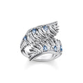 Phoenix Wings Ring with Bue Stones