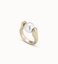 Full Pearl Moon Gold Plated Ring