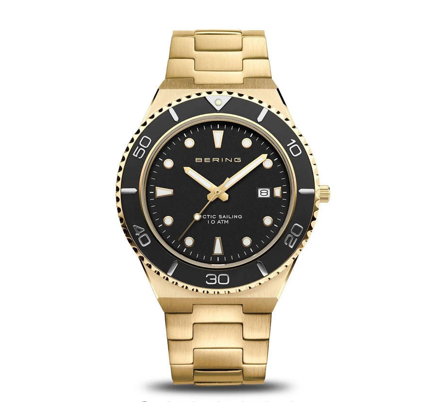 Gents Gold and Black Artic Sailing Watch