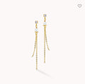 Geocube Precious And Slider Closure Gold Multicoloured Earrings
