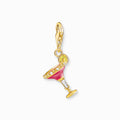 Pink Cocktail Glass in Gold