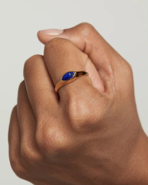 Lapis Lazuli Nomad Stamp Ring 