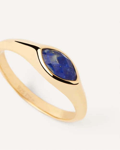 Lapis Lazuli Nomad Stamp Ring 