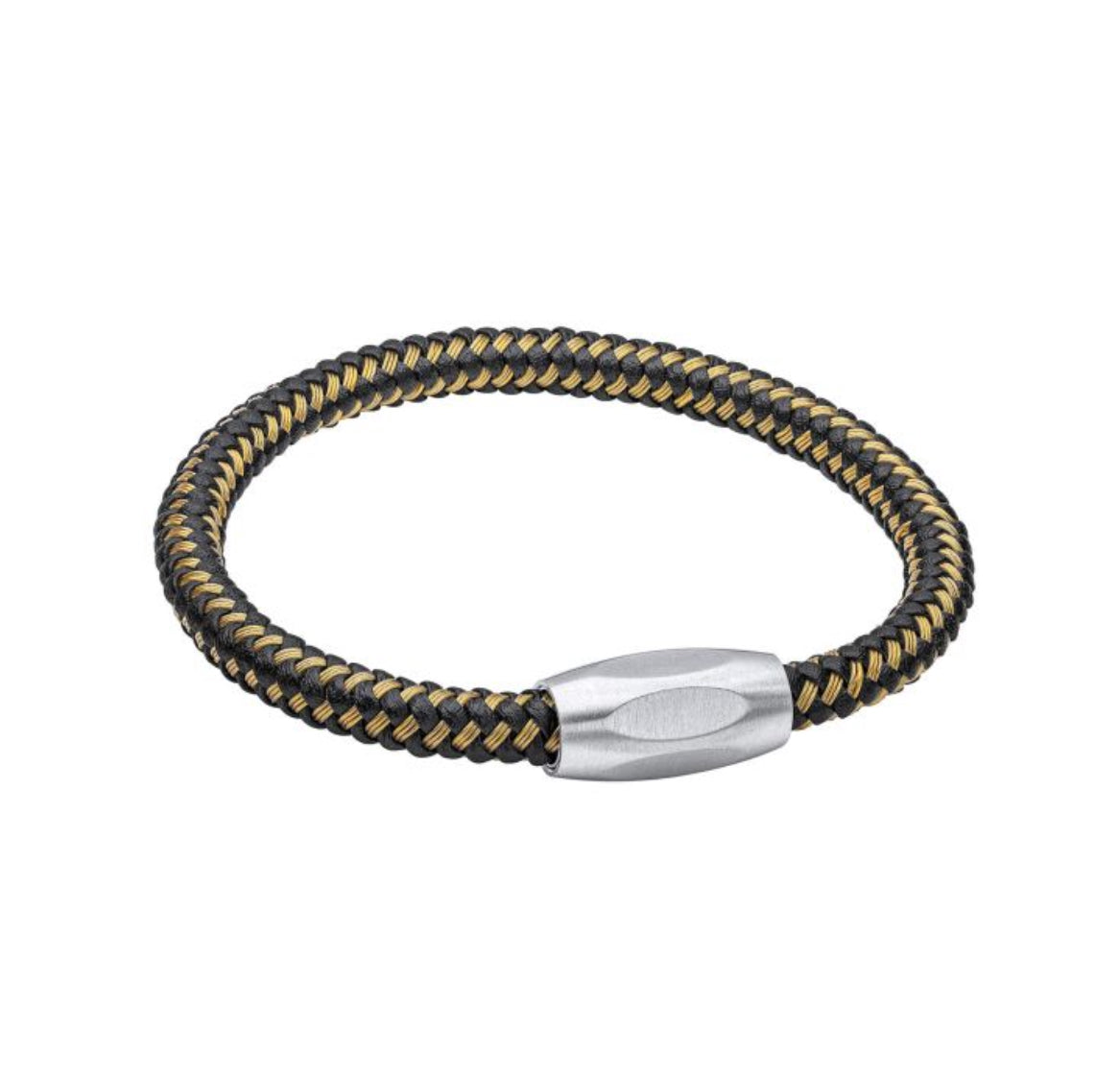 Black and Yellow Gold Plated Wire Bracelet