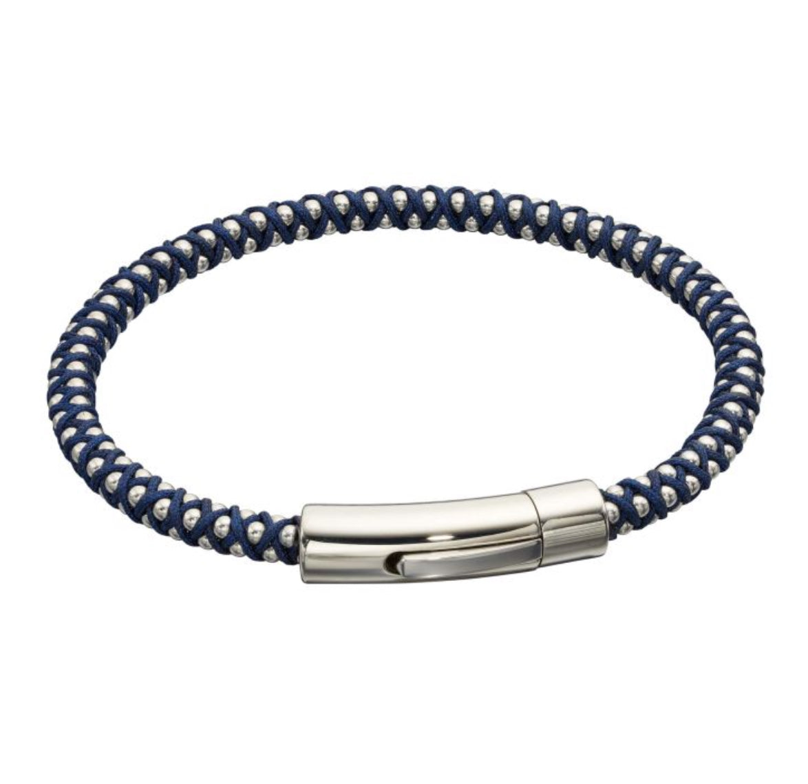 Navy Para Cord Beaded Bracelet