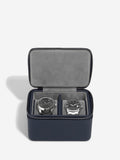 Navy Zipped Travel Watch Box