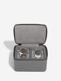 Slate Grey Zipped Travel Double Watch Box