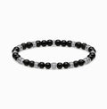 Black Lucky Charm Mens Bracelet