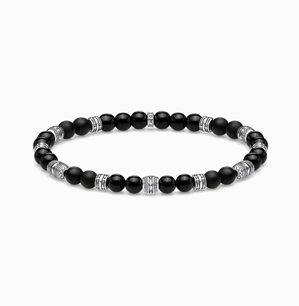 Black Lucky Charm Mens Bracelet
