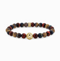 Blue Gold and Red Tigers Eye Mens Bracelet