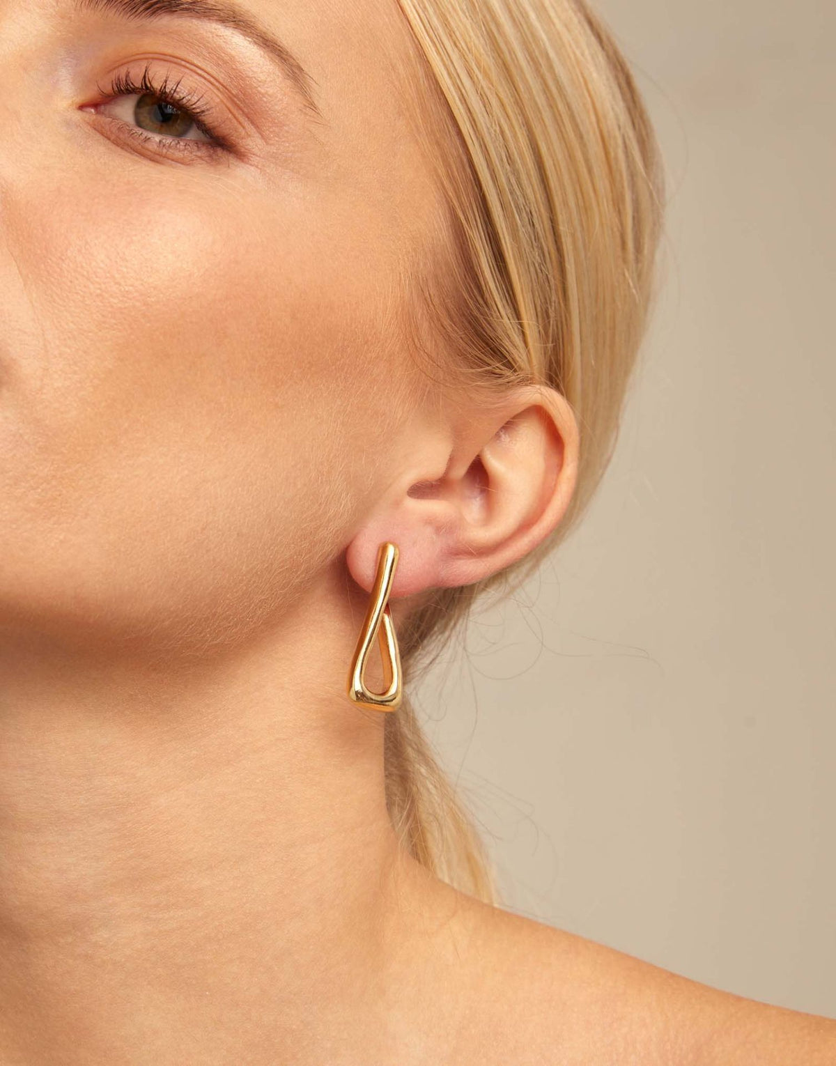 For U Earrings Gold 