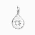 Baby Footprint Disc Charm 