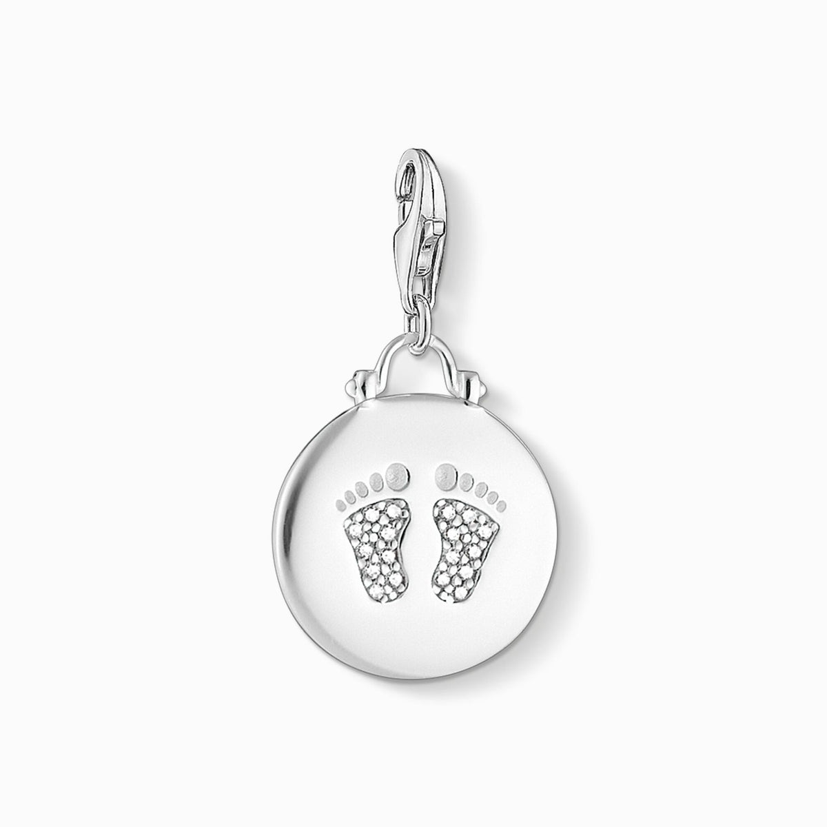 Baby Footprint Disc Charm 