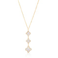 9ct Yellow Gold Mother of Pearl Flower Necklace