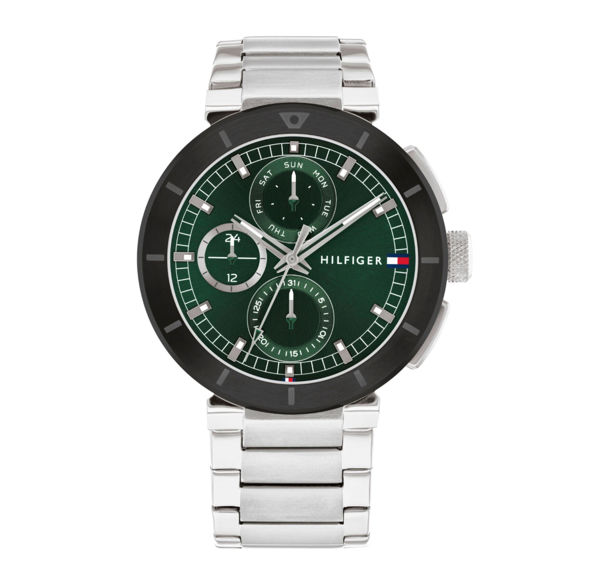 Lorenzo Green Dial Watch with Stainless Steel Bracelet