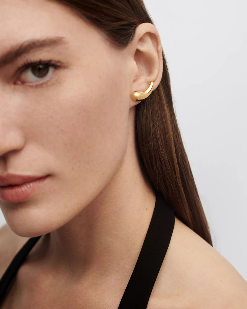 Sculptural Climbing Aqua earrings