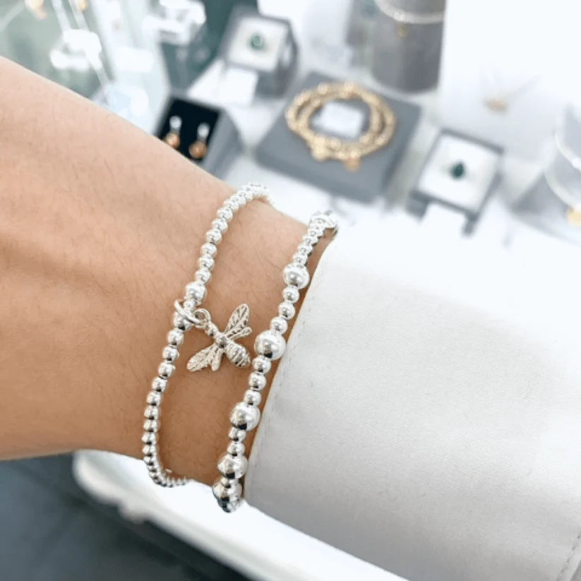 Silver Honey Bee Bracelet