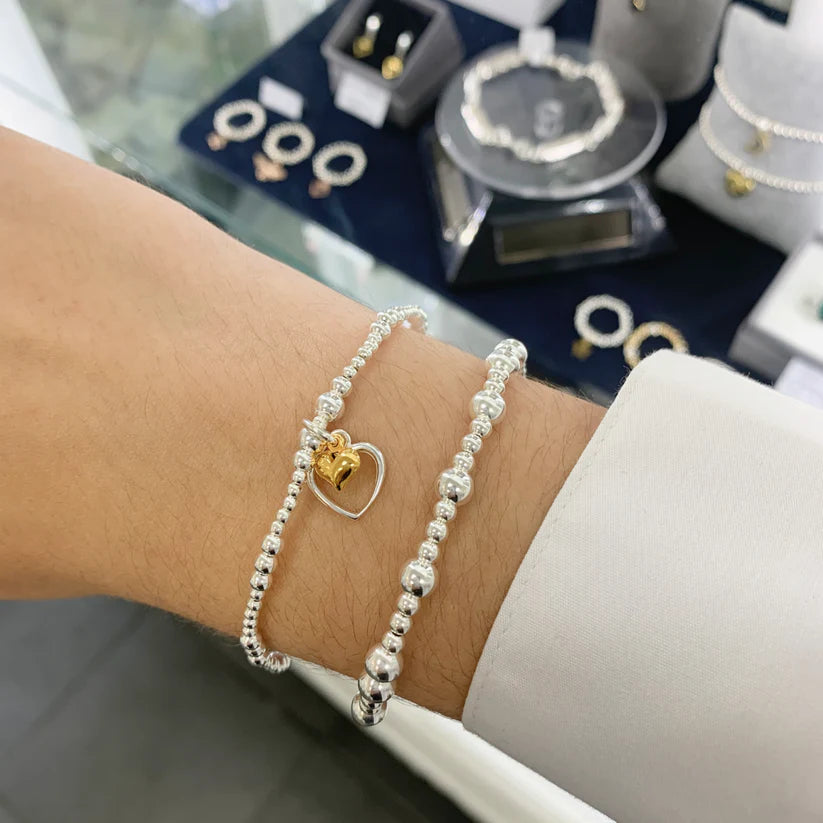 Alicia Double Golden Heart Bracelet