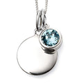 March Crystal Birthstone Pendant