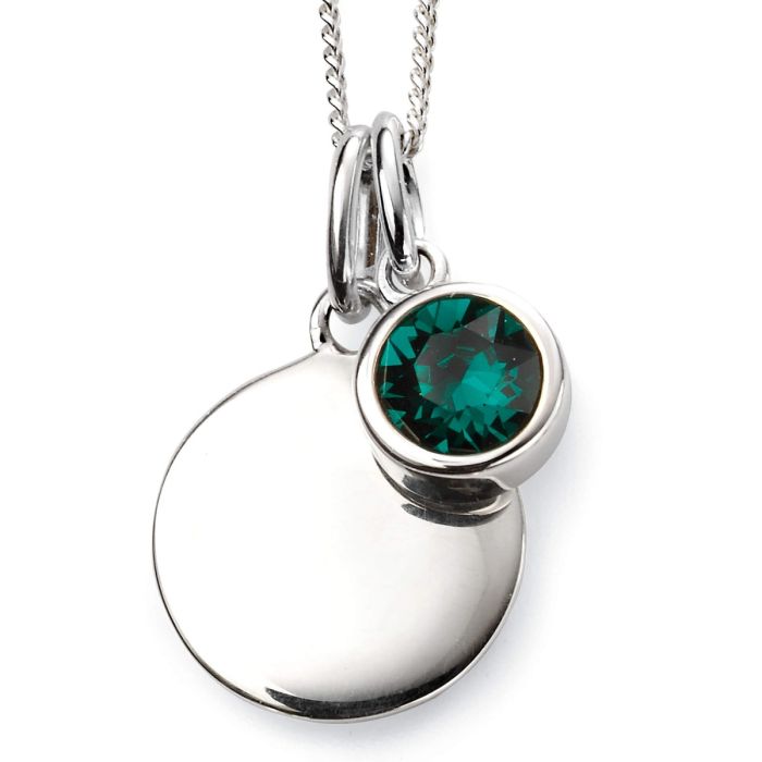 May Crystal Birthstone Silver Pendant