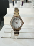 Rose Gold Watch with Cubic Zirconia