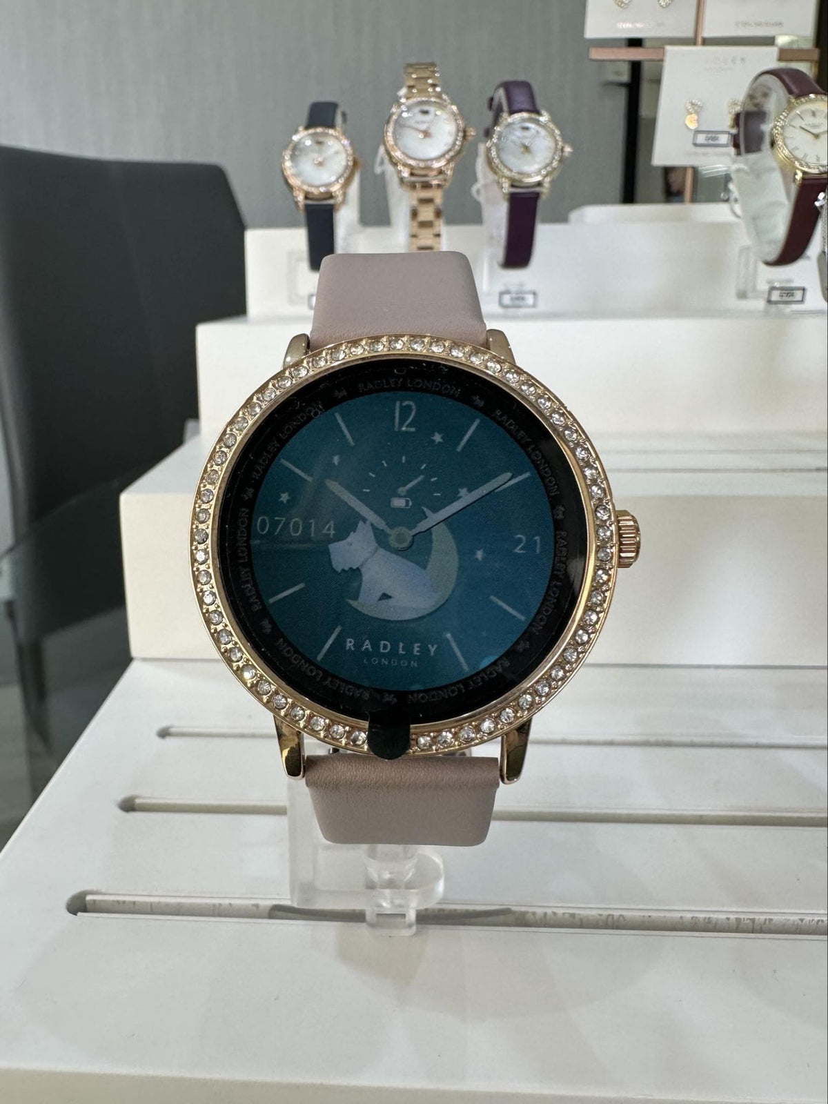 Series 07 Stone Set Smart Watch with Cobweb Leather Strap
