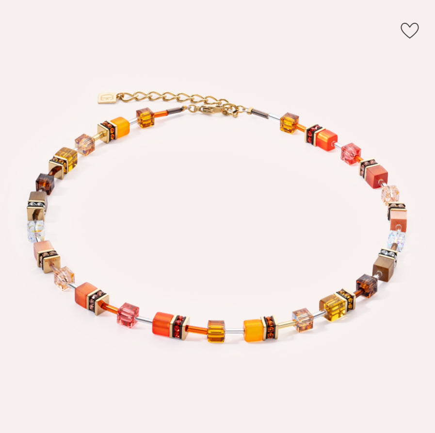 Iconic Sunset Gold GeoCube Necklace
