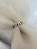 18ct White Gold Sapphire and Diamond Cross Over Eternity Ring 